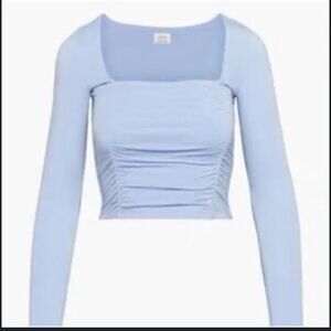 Wilfred ‘Lydia’ Lilac Ruched Long Sleeve Blouse